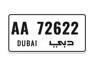 Lucky Number Plate (DXB AA 72622) for Sale