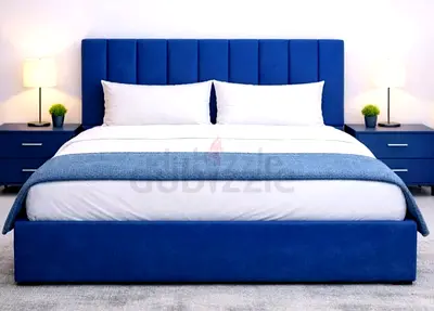 Brend New fabric wooden Queen size 160x200 Bed with Madical Matress Available