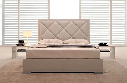 Modern upholstered queen bed