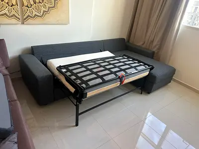 Ikea vimle gunnared dark ♥️ sofa-bed with chaise under storage