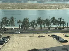 Two bedrooms and a living room for annual rent in Al Khan, payable in 12 installments, with a maid&#