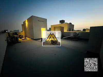 Luxury villa for annual rent in Al Zahya – Ajman, ground + first + rooftop with modern design, 5 master bedrooms, and prime location near Sheikh Moham