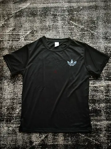 Black Adidas Trefoil T‑shirt, Men’s Size S