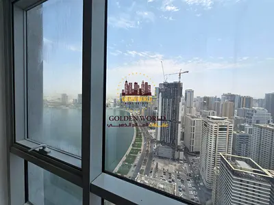 English: 3BR Converted to 4BR + Sea View, Free AC & Parking in Al Majaz 3 – AED 110K