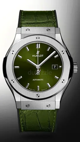 Hublot classic fusion green dial and green leather strap