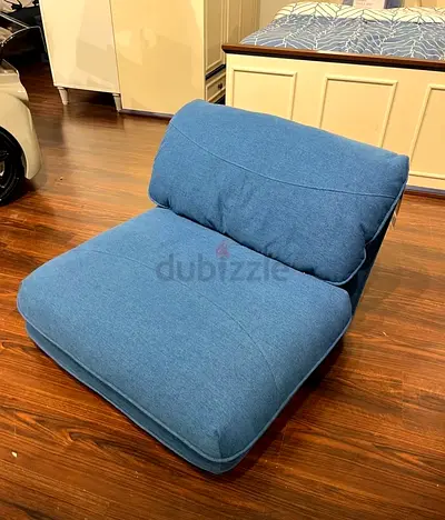 Blue Single Lounge Chair / Floor Sofa - Comfortable Compact Seat 2 PCS