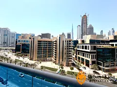 1 Bedroom Apartment | Majestic Tower Business Bay | Burj Khalifa &amp; Downtown View | Unfurnished