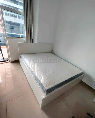 IKEA malam queen‑size bed (160 × 200 cm) with 2 storage drawers underneath and an IKEA mattress ✨