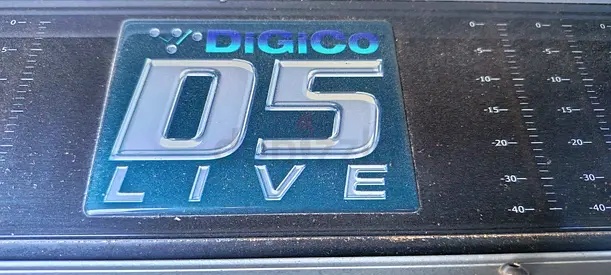 DiGiCo D5 Live Digital Mixing Console (Console Top Badge shown)