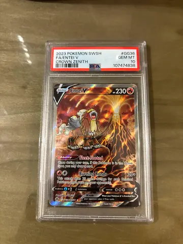 PSA 10 entei V Full Art - 2023 Pokémon SWSH Crown Zenith