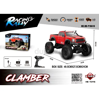 HB Racing Clamber 1:10 Remote Control Off-Road Truck (Red)