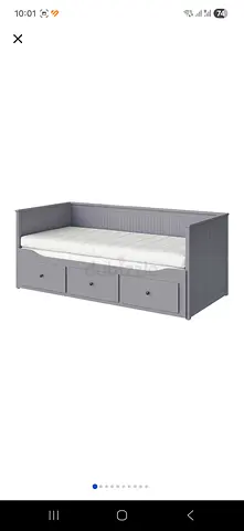 Grey Wooden Daybed with 3 Drawers - Single/Guest Bed