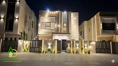 340 Brand-new villa for rent in Al Helio, featuring 4 master bedrooms, luxurious finishes, spacious areas, and a quiet location close to all services.