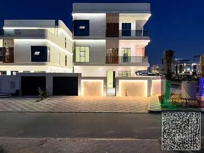 Villa in Al-Aliya area, 7 master bedrooms, master majlis, master living room, main kitchen, maid's room, preparation kitchen, upper floor lounge, roof