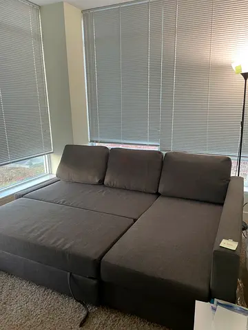 Large dark grey convertible sofa / sofa bed - good condition