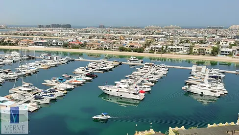 شقة مفروشة بغرفتي نوم | إطلالات على المارينا ووسط المدينة | شرفة كبيرة