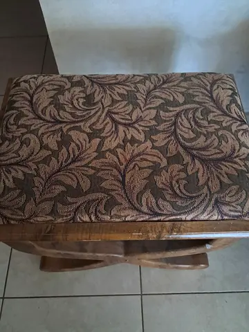 Solid wood upholstered stool/bench in good condition