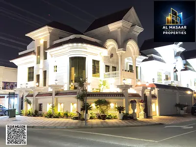 Luxury classic villa with a terrace, price includes electricity, water, and air conditioning.