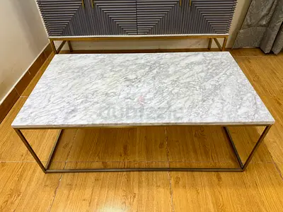 West Elm Marble Top Coffee Table