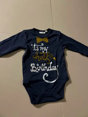 6 months half birthday romper