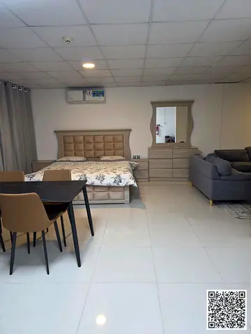 Furnished studio apartment for rent in Ajman, clean and tidy furniture - Al Muwaihat 2 - all bills and internet included - fully furnished