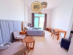 Chiller free spacious studio with kitchen appliances in al furjan Dubai