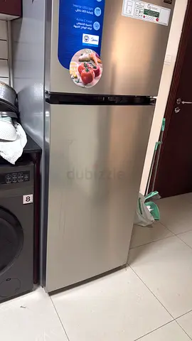 Stainless Steel Double-Door Refrigerator - Good Condition