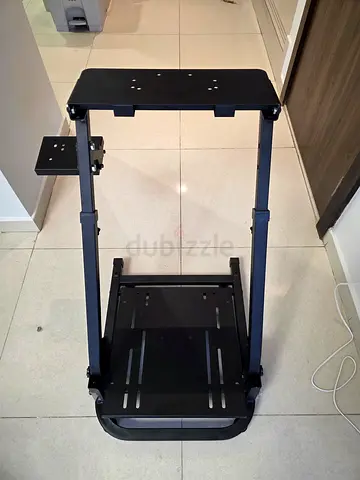 Racing wheel stand with shifter mount