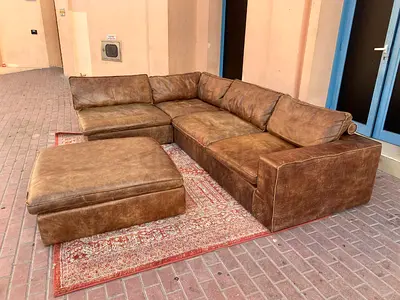 Original cow 🐄 leather Marina home Modular sofa