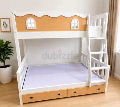 Brand New Solid Wooden Family Bunker Bed With 2 Storage Drawer Available For Sale