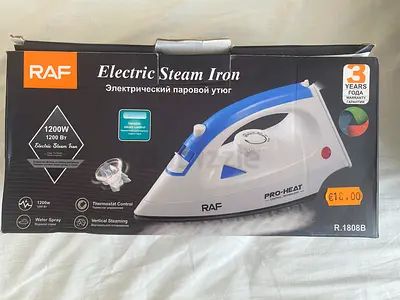 RAF Pro-Heat Electric Steam Iron (1200W) - Lightly Used