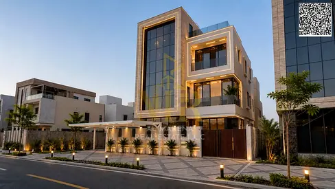 فيلا في الياسمين زاوية شارع و سكة 3 طوابق و روف 6 غرف نوم ماستر بسعر شامل مصعد و تكييف مركزي  و رسوم كهرباء و ماء و رسوم تسجيل