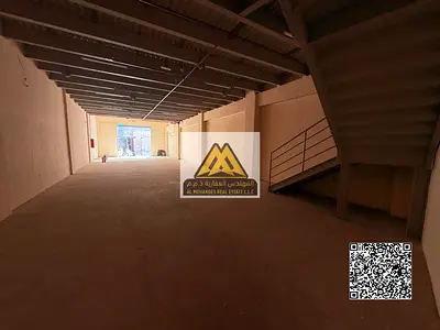 Commercial warehouse for annual rent with mezzanine in Al Jurf Industrial Area – Ajman, prime location and easy access,
