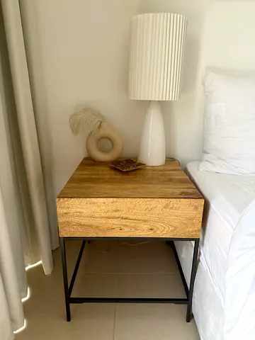 Modern Wooden Bedside Table with Drawer
