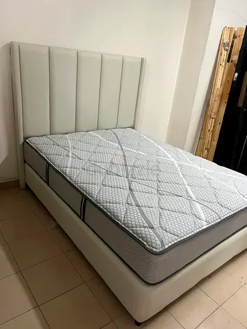 bed with mattress
