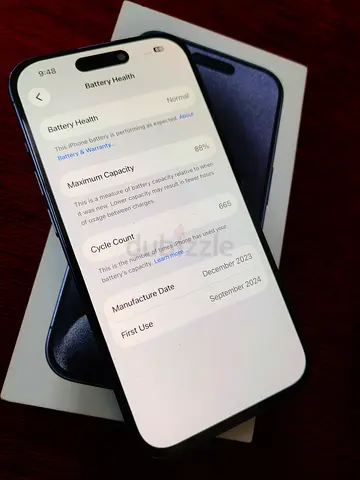 iPhone 15 Pro 256GB( display message)