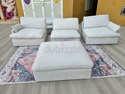 Swin feather 🪶 filled modular sofa with footstool like a new condition High quality