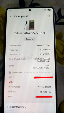 Samsung S25 Ultra 5G - 256 GB Silver