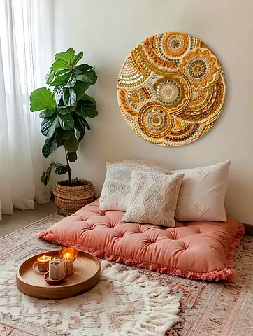 Texture (Wall Art) - Warm Earthy Tones Paintings | Handmade | Dubai | Modern Neutral Decor