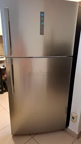 Stainless Steel Double Door Refrigerator - Good Condition