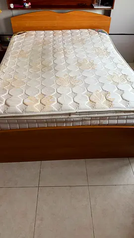 bed frame with mattress for sale in good condition.