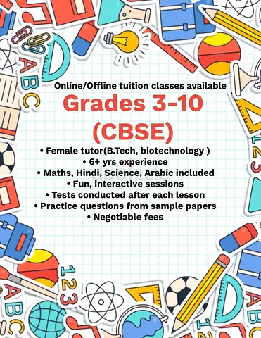 Tuition for cbse students from grade 3 to grade 10