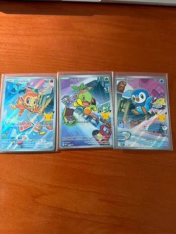 First Partner Illustration Collection - Chitchar, Turtwig  Piplup