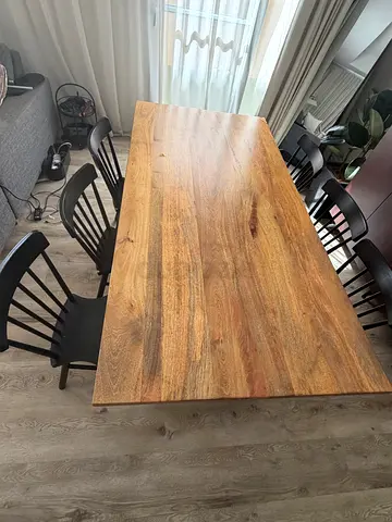 Solid Wood Dining Table (Seats 8) with Matching Chairs