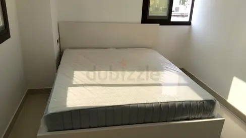 Ikea White single bed frame with new mattress