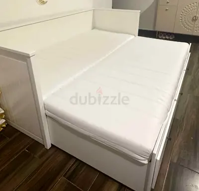 Ikea humness  Day bed with 3storage drawers underneath and with 2 IKEA mattresses