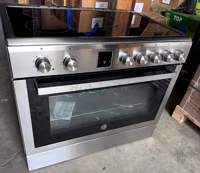 Hoover 90x60 CM Ceramic Cooker, 5 Cooking Zones, Fully Electric 90CM Auto Ignition,El FREE DELIVERY