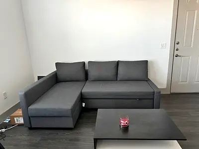 Ikea Gray Friheten L-shaped sofa combed (10/10 condition)