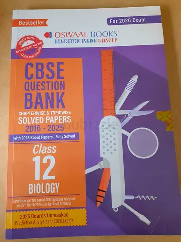 CBSE Question Bank Class 12 Biology (Oswaal) - Chapterwise  Topicwise Solved Papers 2016-2025