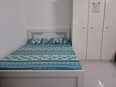 White Double Bed with cot